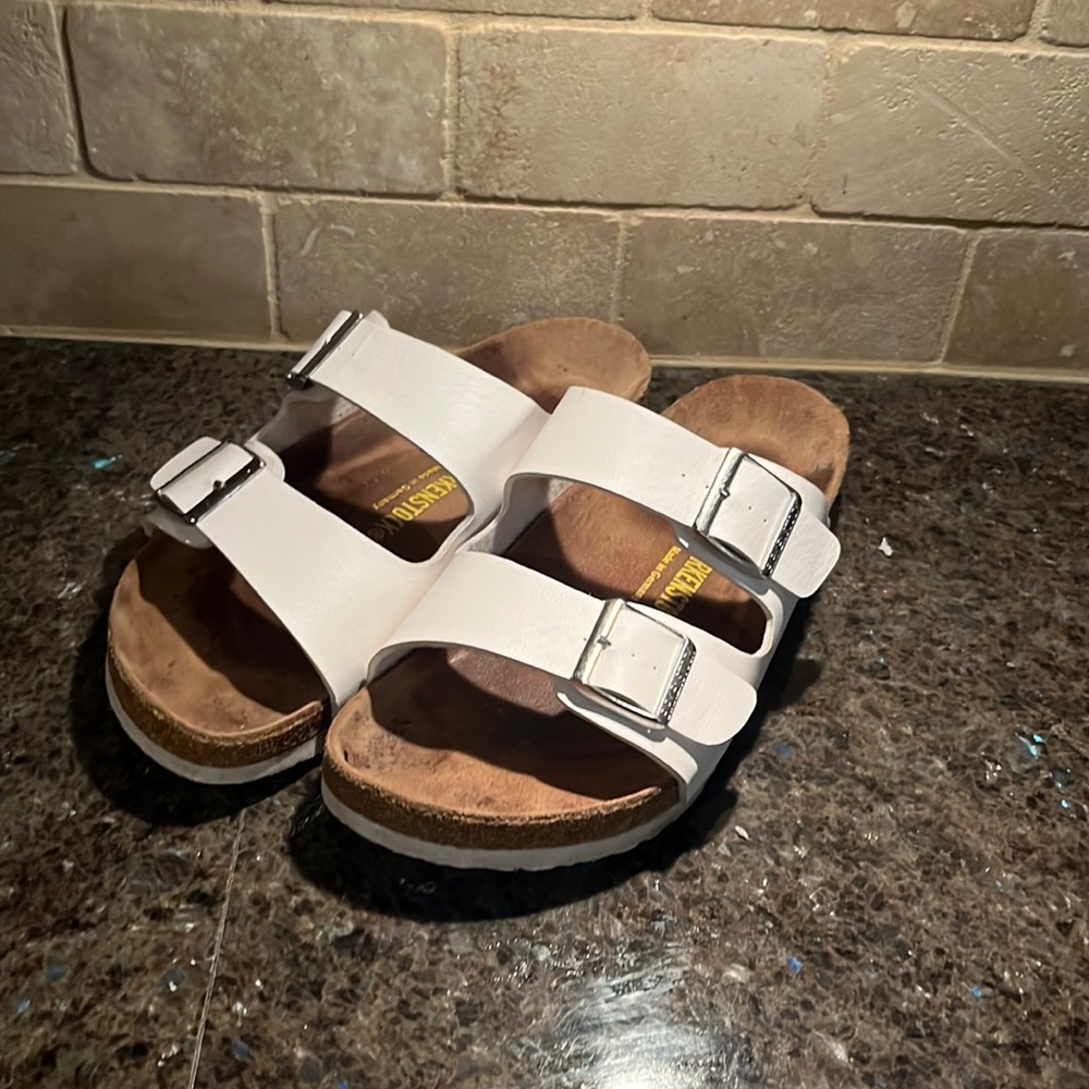 Birkenstock Arizona White Sandals | Women's EU 41 Good Used Condition